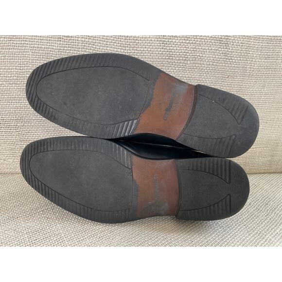 GH Bass & Co Cleaver Leather Oxfords‎ Dress Shoes Men's Size 9 M Black Cap Toe - Picture 7 of 8